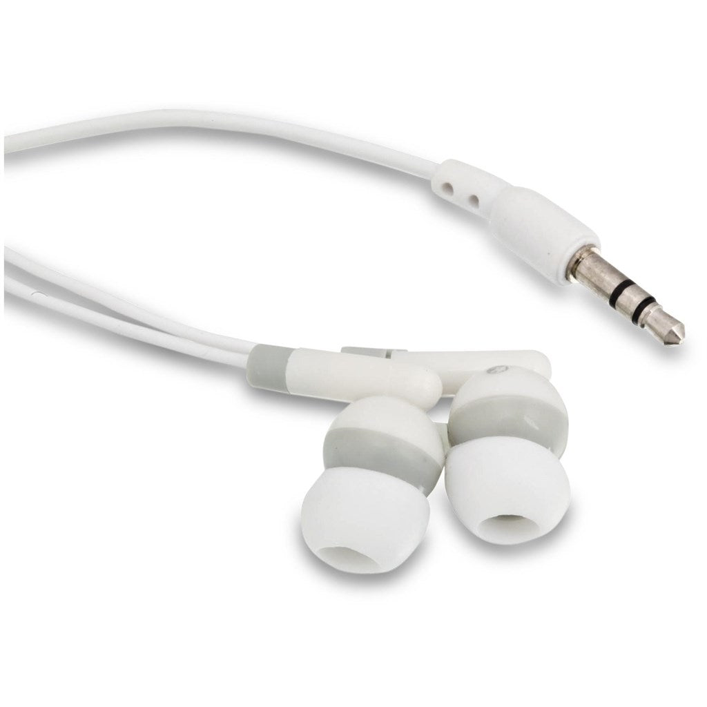 Altitude Grooves Earbuds in Solid White - Print Fast Express