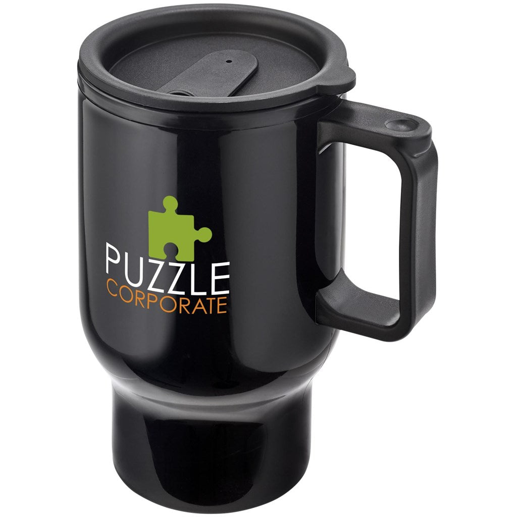 Altitude Whimsy Plastic Double-Wall Mug - 430ml in Black — Print Fast Express