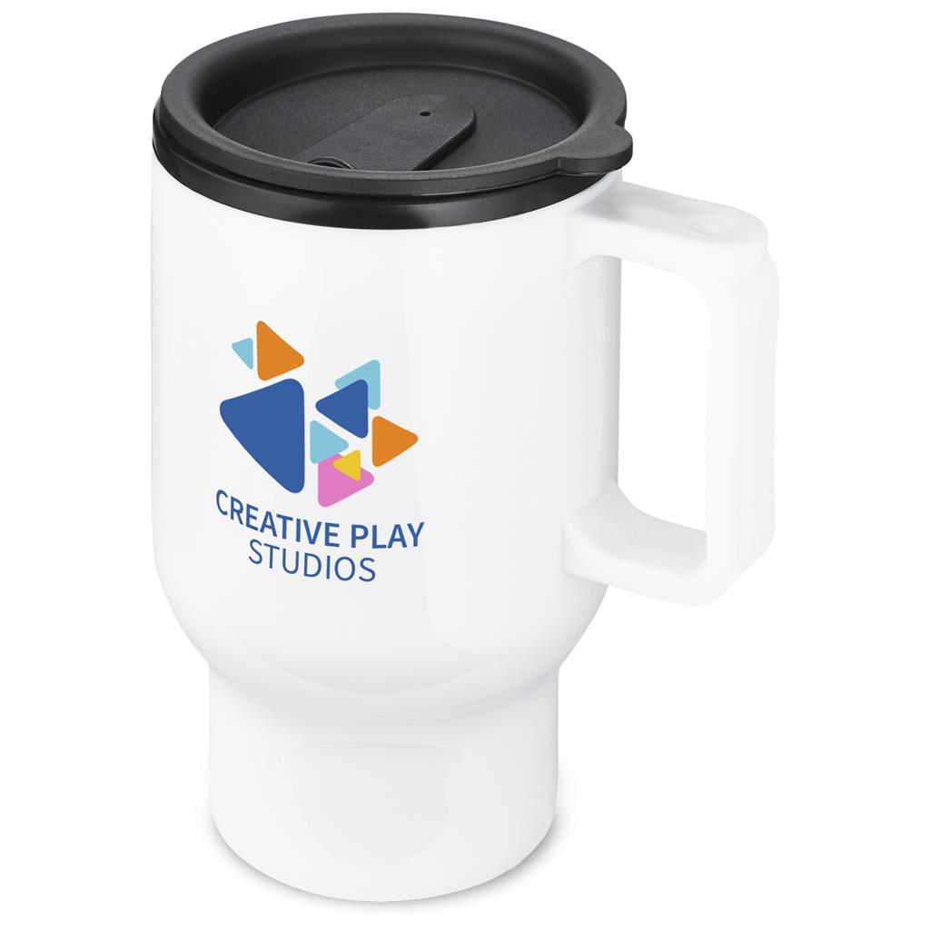 Altitude Whimsy Plastic Double-Wall Mug - 430ml in Solid White — Print Fast Express