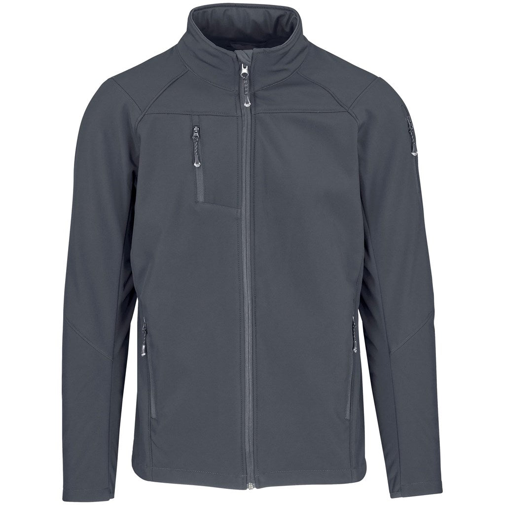 Mens Alex Varga Elysium Softshell Jacket in Charcoal — Print Fast Express