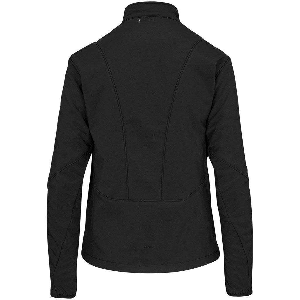 Ladies Alex Varga Elysium Softshell Jacket custom branded with your logo