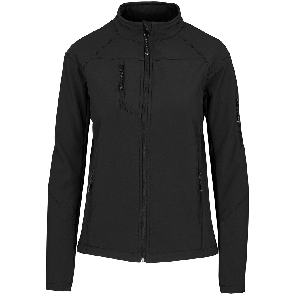 Ladies Alex Varga Elysium Softshell Jacket in Black — Print Fast Express