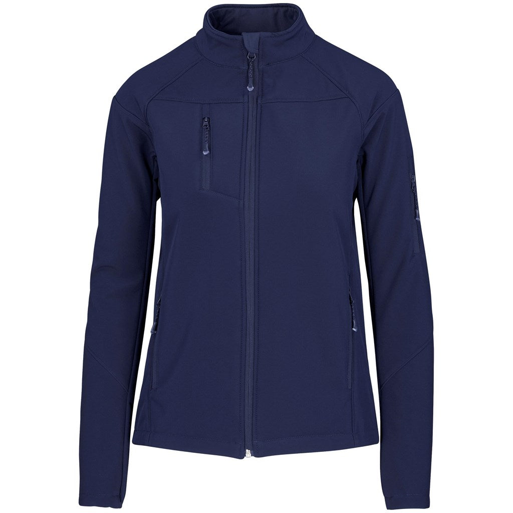 Ladies Alex Varga Elysium Softshell Jacket in Navy — Print Fast Express