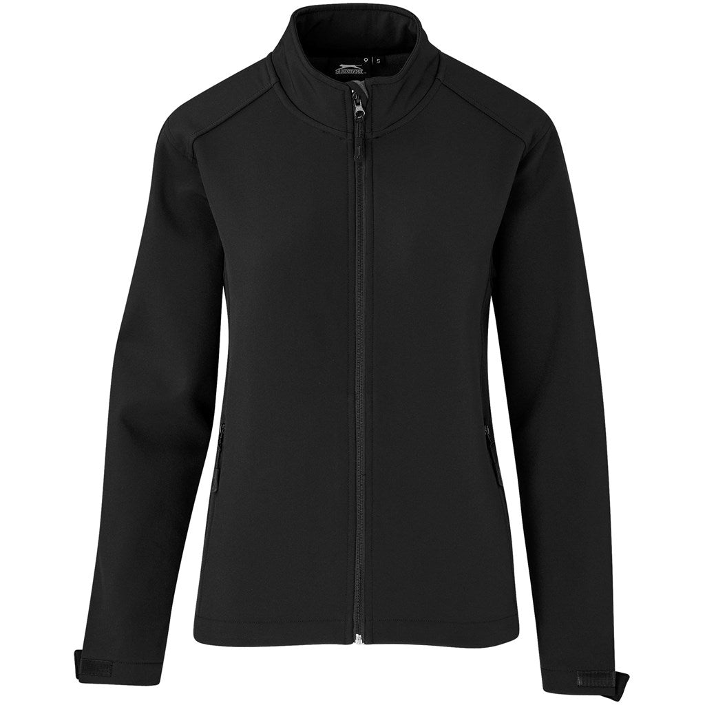 Ladies Nagano Softshell Jacket in Black — Print Fast Express