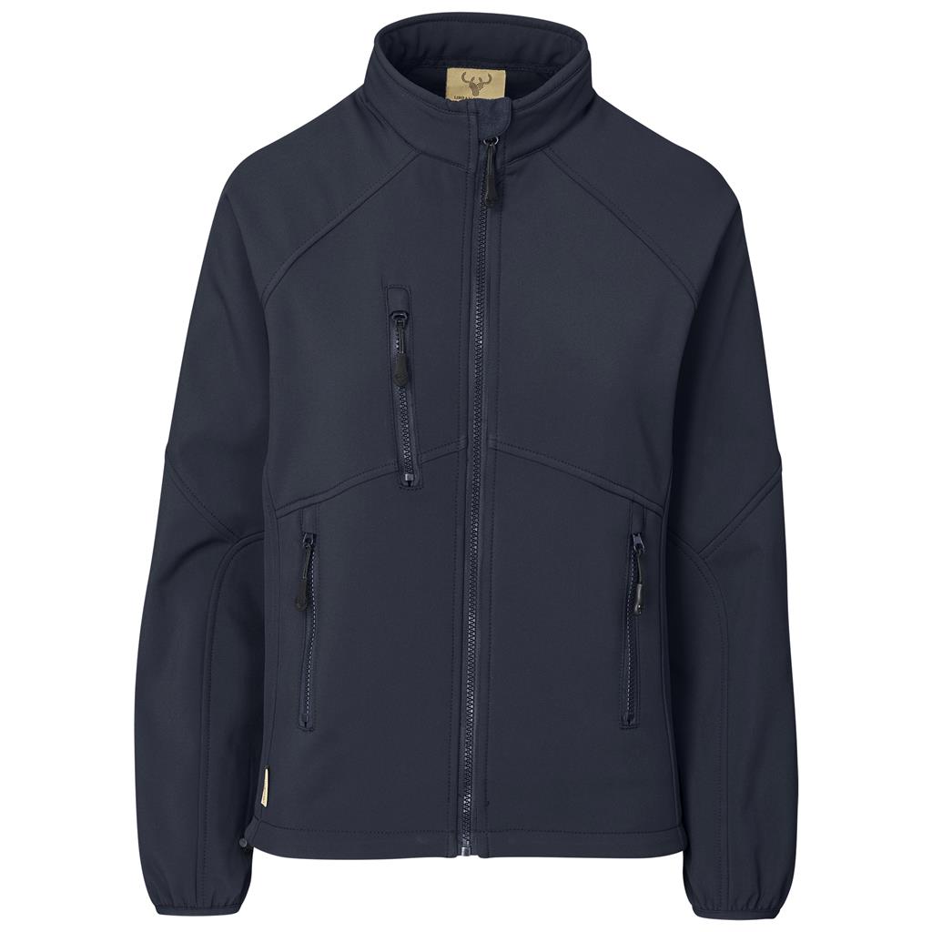 Ladies Midlands Softshell Jacket in Navy — Print Fast Express