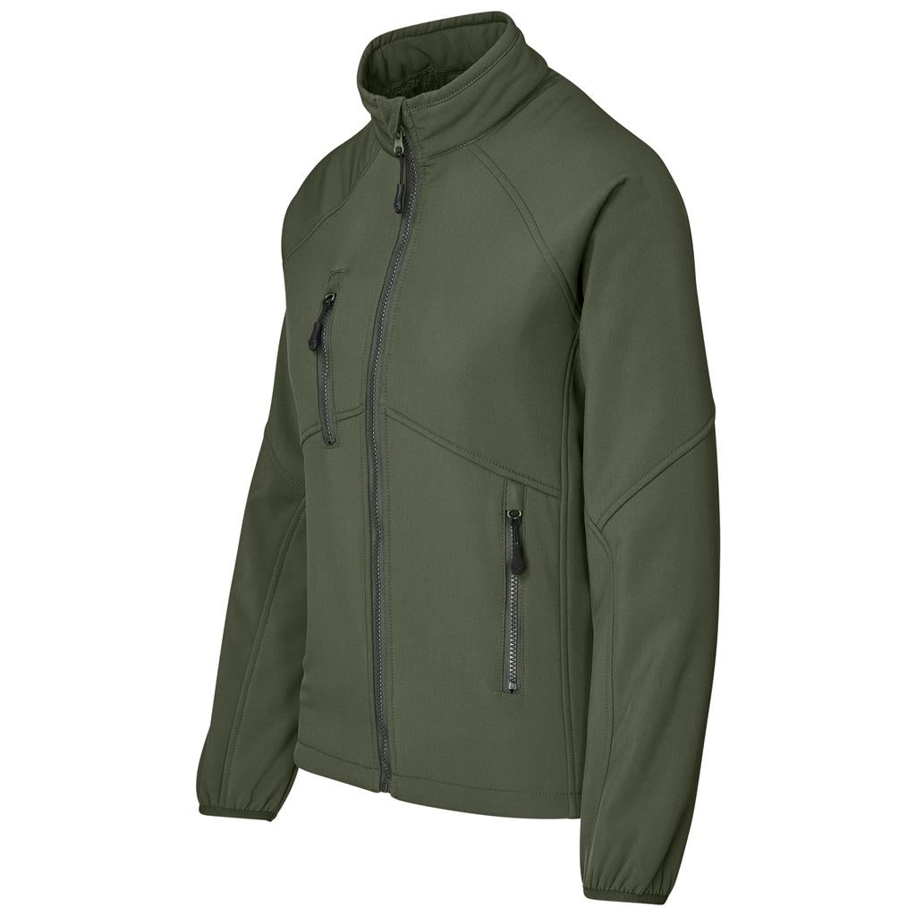 Ladies Midlands Softshell Jacket in Olive - Print Fast Express