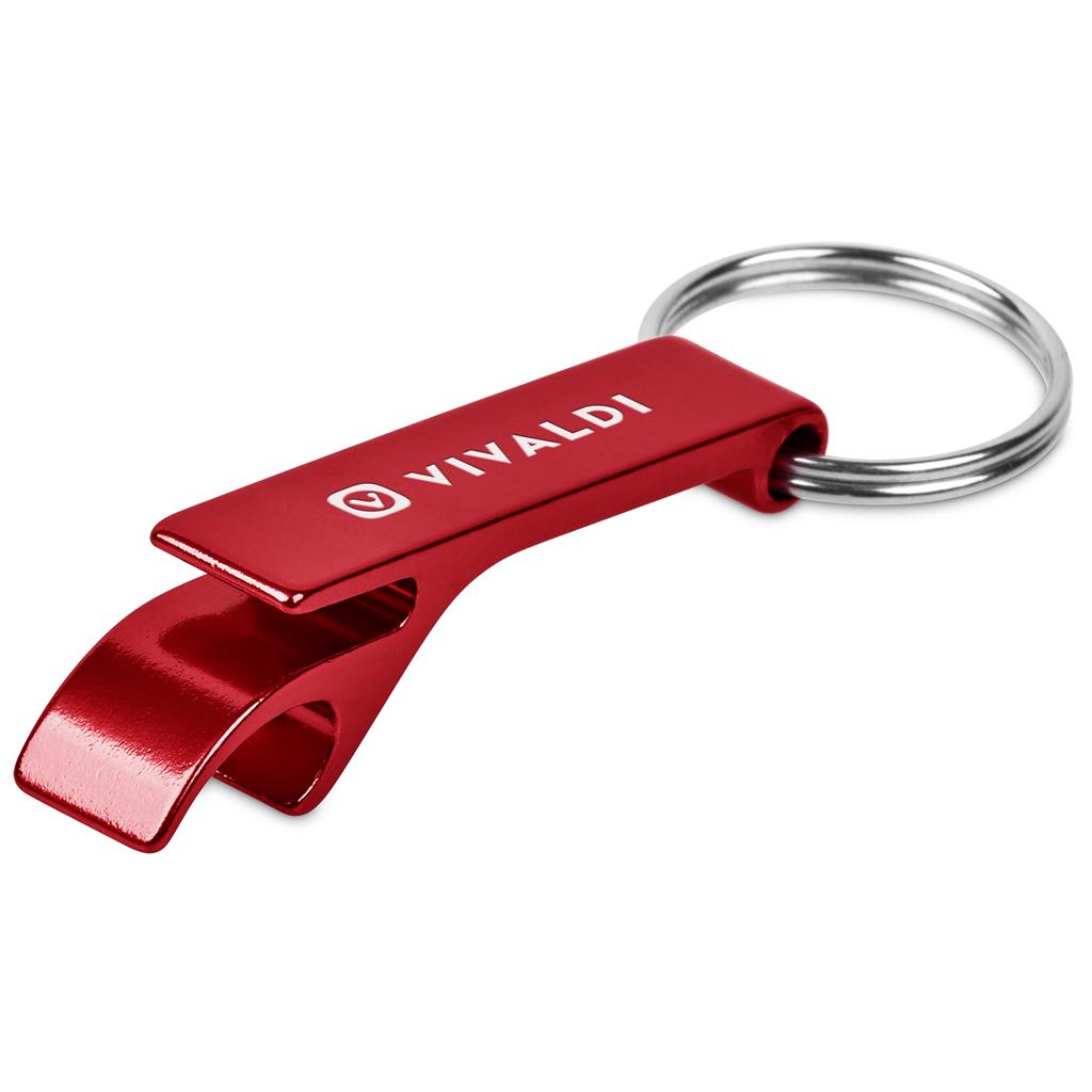 Altitude Tango Recycled Aluminium Bottle Opener Keyholder in Red — Print Fast Express