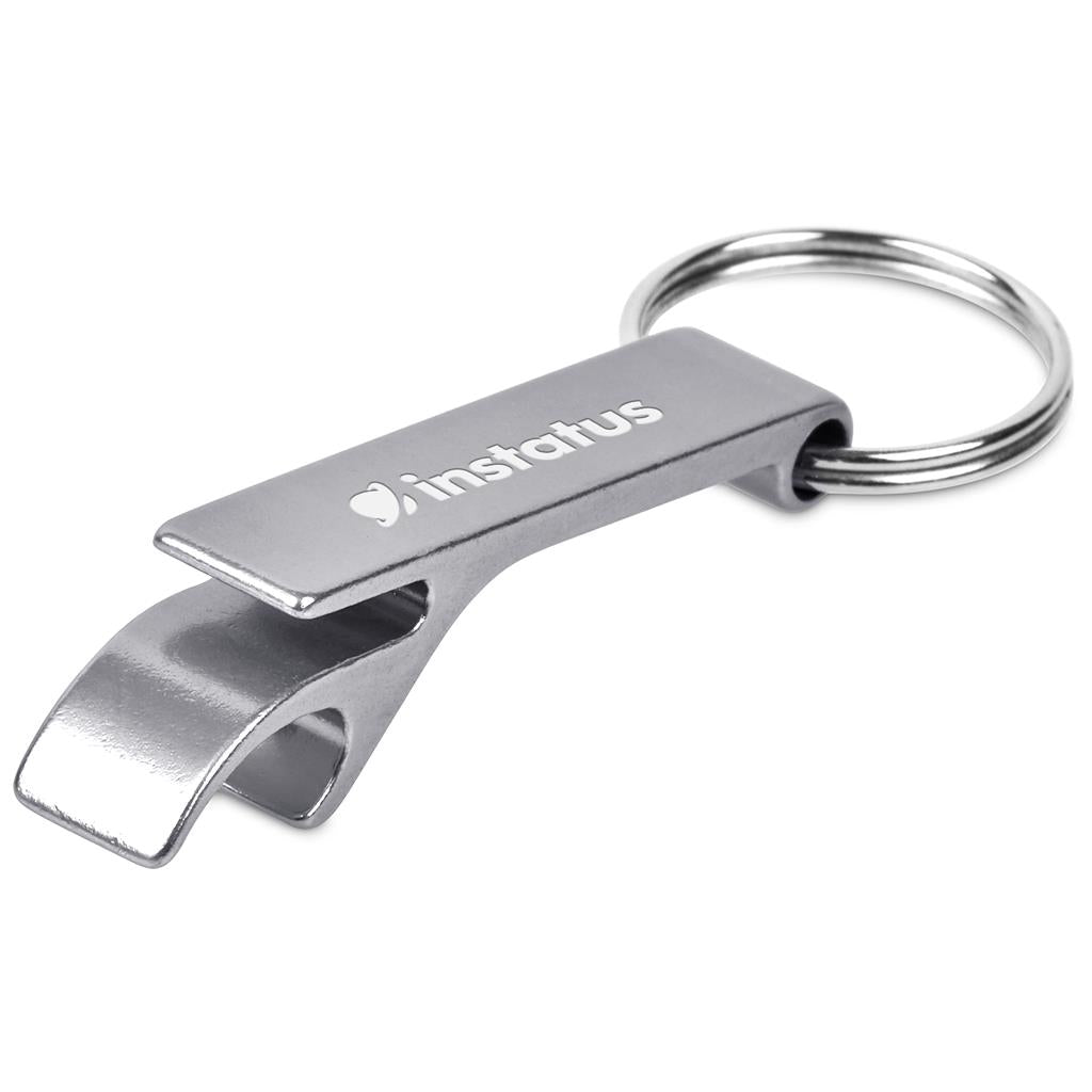 Altitude Tango Recycled Aluminium Bottle Opener Keyholder in Silver — Print Fast Express