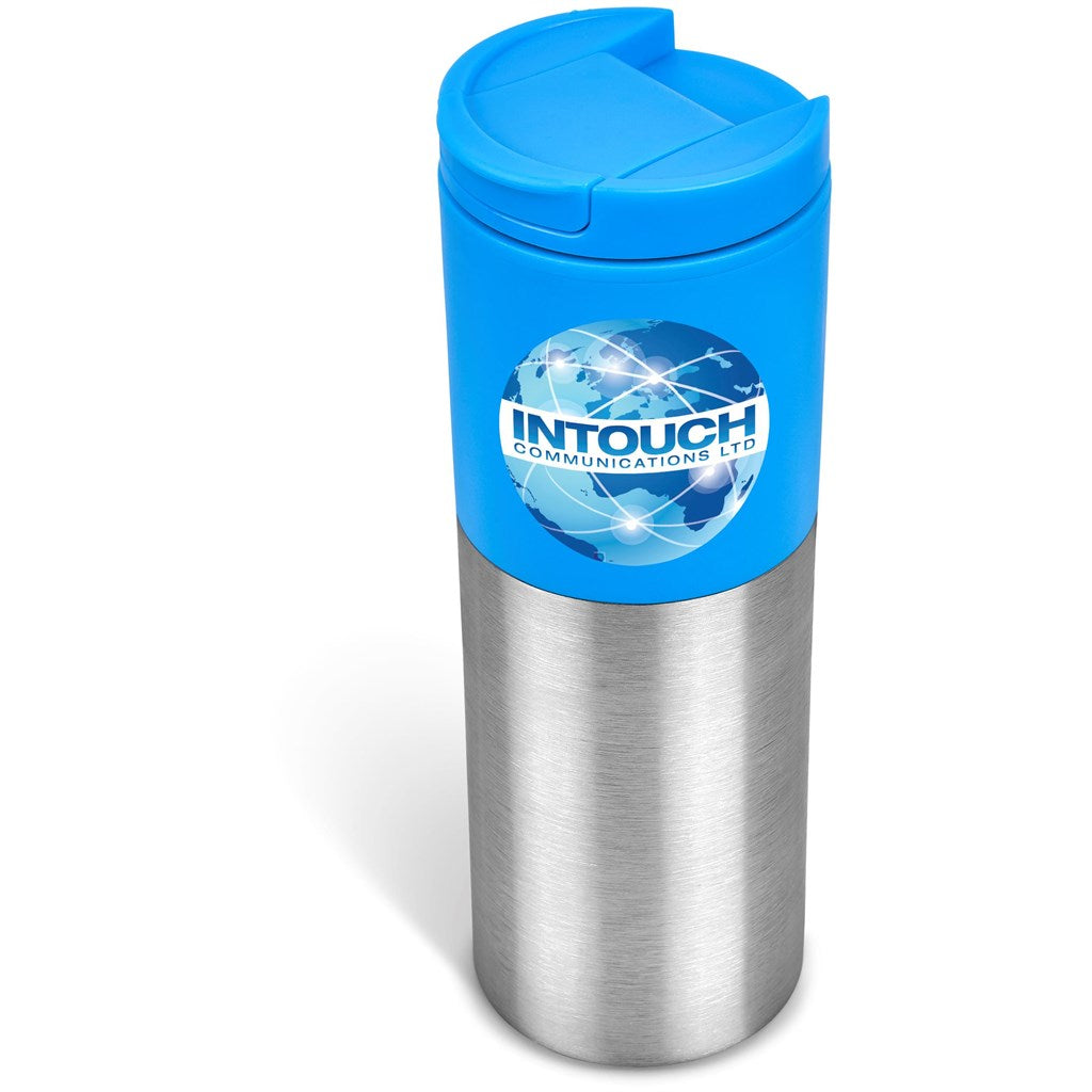 Kooshty Typhoon Stainless Steel & Plastic Double-Wall Tumbler - 450ml in Cyan — Print Fast Express