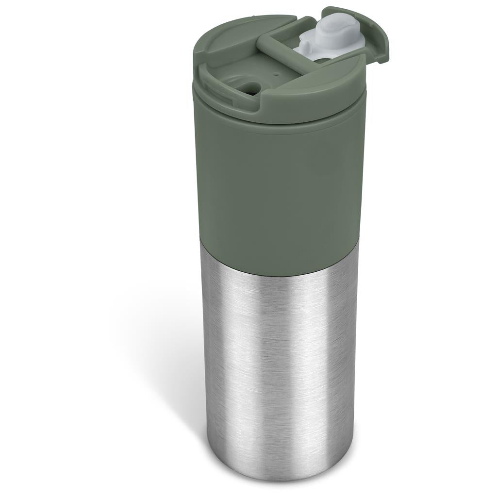 Kooshty Typhoon Stainless Steel & Plastic Double-Wall Tumbler - 450ml in Moss Green - Print Fast Express