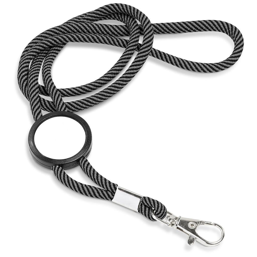 Altitude Candystripe Dome Lanyard in Grey - Print Fast Express