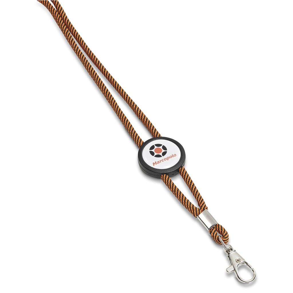 Altitude Candystripe Dome Lanyard in Orange — Print Fast Express