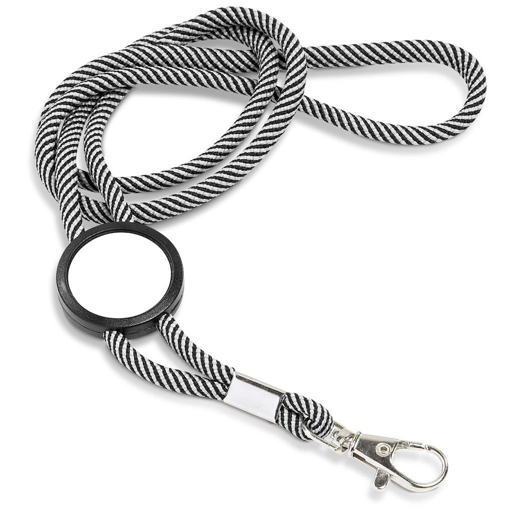 Altitude Candystripe Dome Lanyard in Solid White - Print Fast Express