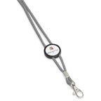Altitude Candystripe Dome Lanyard in Solid White — Print Fast Express