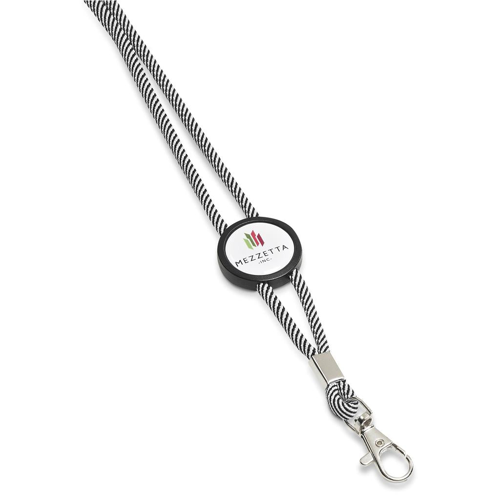 Altitude Candystripe Dome Lanyard in Solid White — Print Fast Express