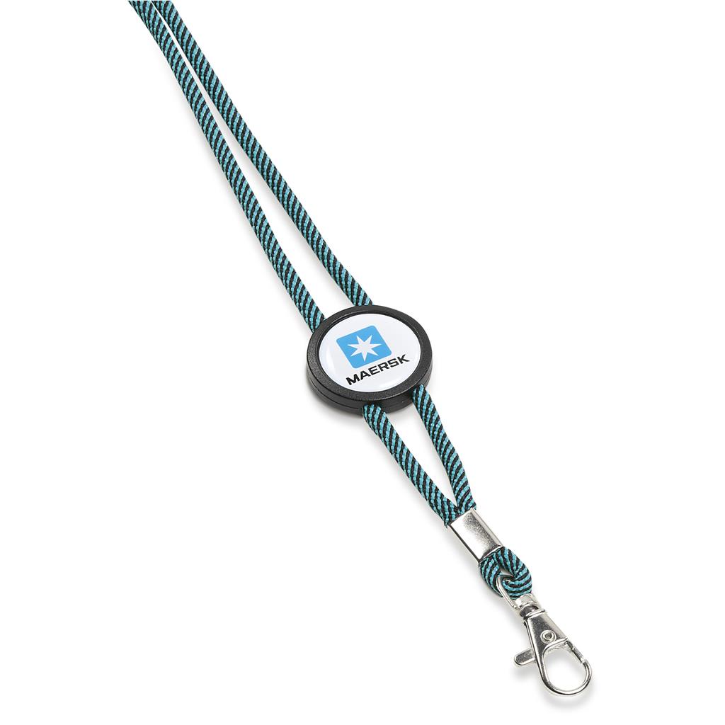 Altitude Candystripe Dome Lanyard in Turquoise — Print Fast Express