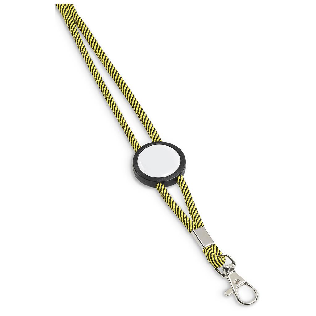 Altitude Candystripe Dome Lanyard in Yellow - Print Fast Express