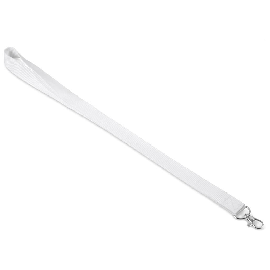 Altitude Basix Lanyard in Solid White - Print Fast Express