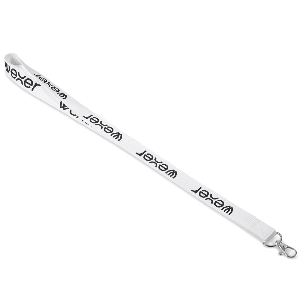 Altitude Basix Lanyard in Solid White — Print Fast Express
