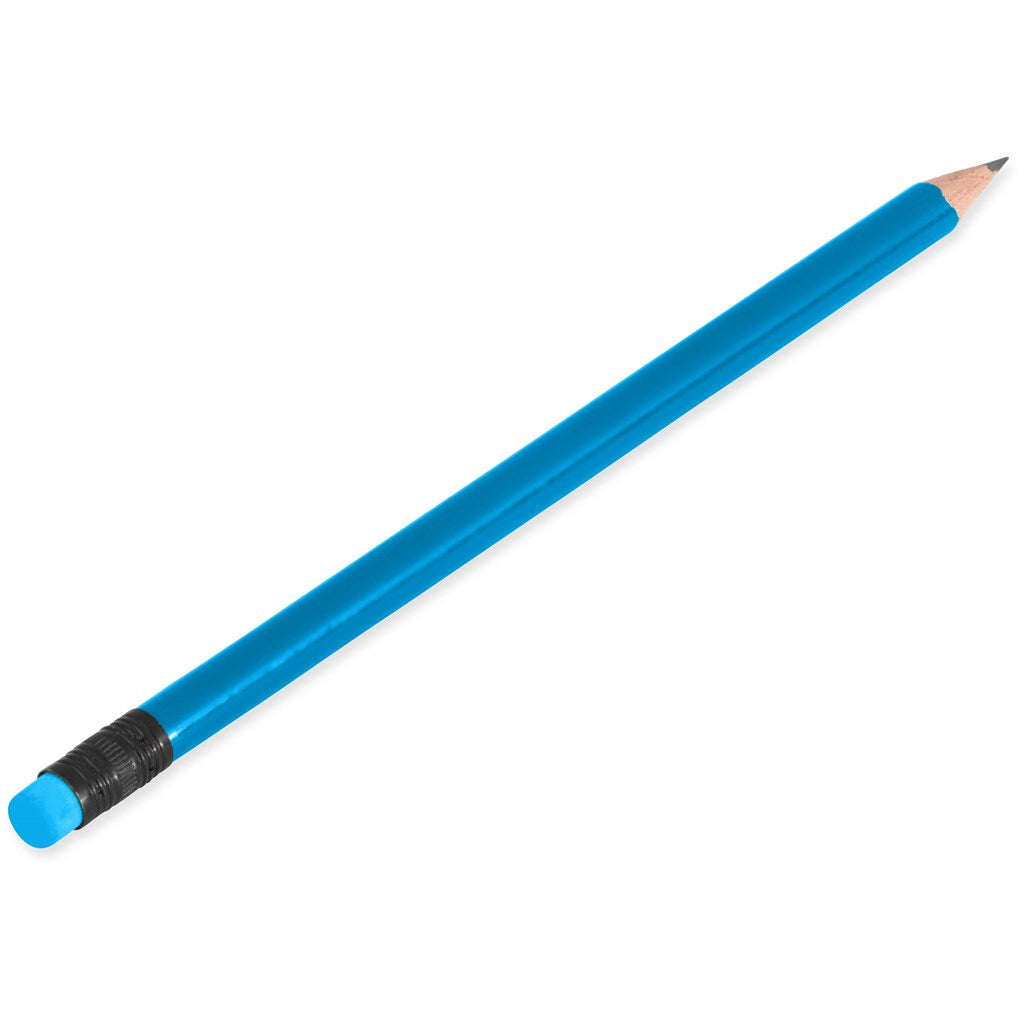 Altitude Brainiac Wooden Pencil in Cyan — Print Fast Express