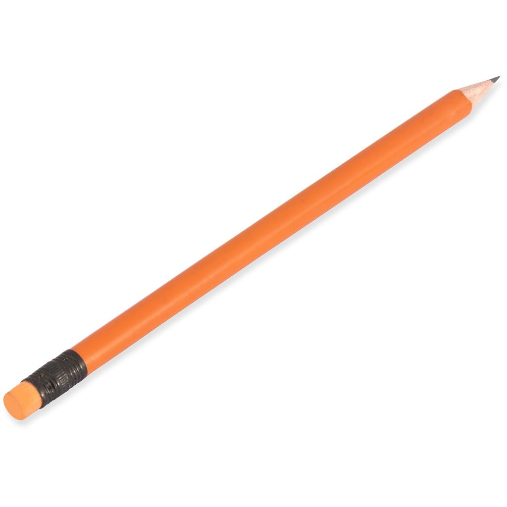 Altitude Brainiac Wooden Pencil in Orange — Print Fast Express