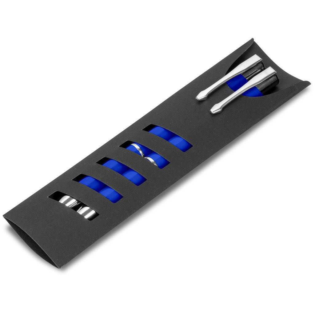 Electra Ball Pen & Pencil Set in Blue - Print Fast Express
