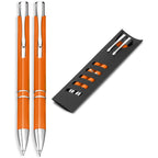 Electra Ball Pen & Pencil Set in Orange — Print Fast Express