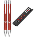 Electra Ball Pen & Pencil Set in Red — Print Fast Express