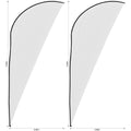 Legend 2m Sublimated Sharkfin Flying Banner Skin - Set Of 2 (Excludes Hardware) custom branded with your logo