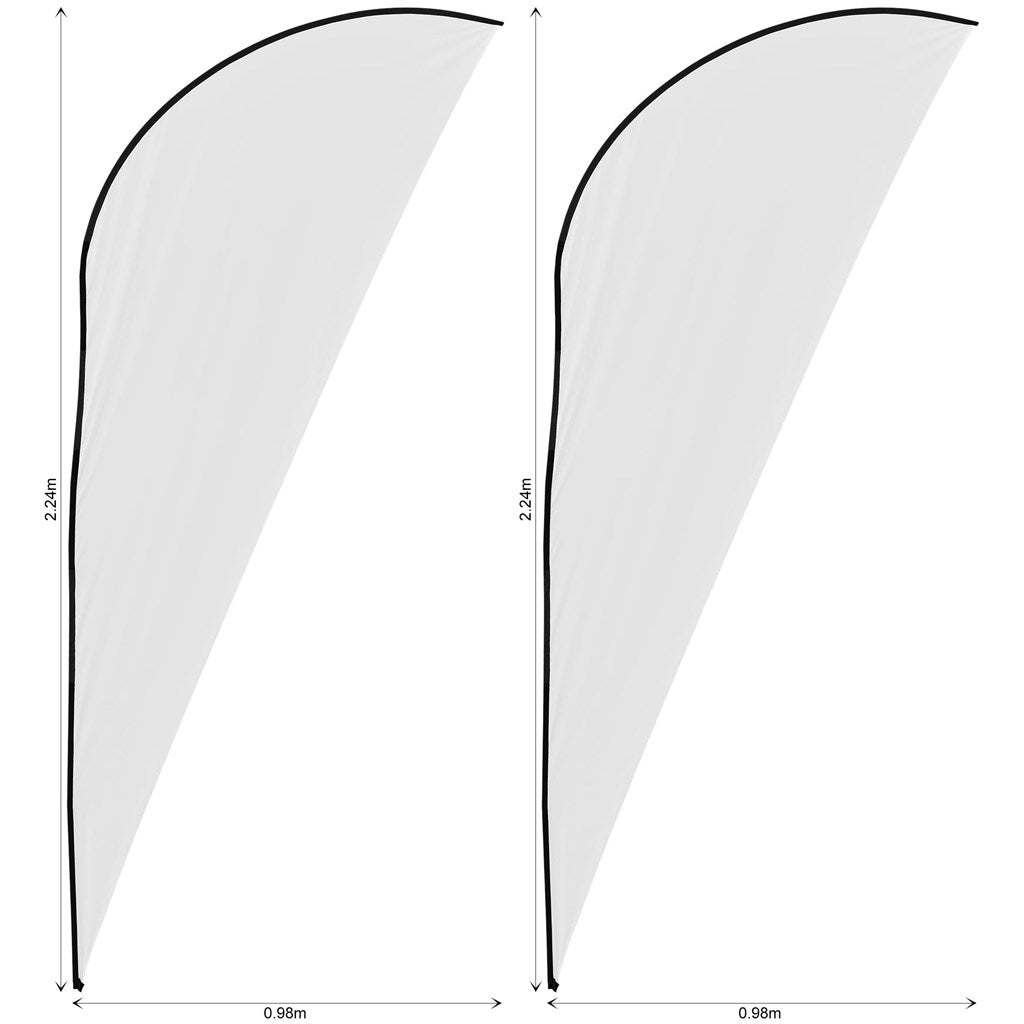 Legend 2m Sublimated Sharkfin Flying Banner Skin - Set Of 2 (Excludes Hardware) — Print Fast Express