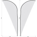 Legend 2m Sublimated Sharkfin Double-Sided Flying Banner Skin (Excludes Hardware) custom branded with your logo