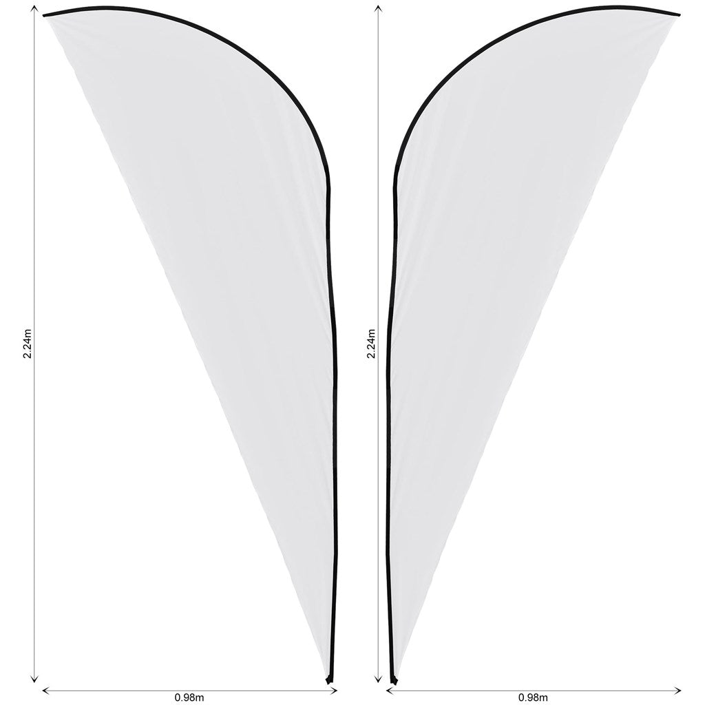 Legend 2m Sublimated Sharkfin Double-Sided Flying Banner Skin (Excludes Hardware) — Print Fast Express
