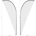 Legend 3m Sublimated Sharkfin Double-Sided Flying Banner Skin (Excludes Hardware) custom branded with your logo