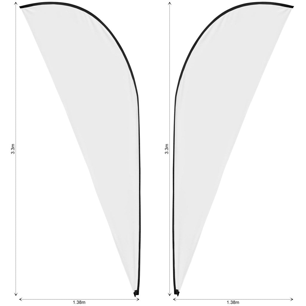 Legend 3m Sublimated Sharkfin Double-Sided Flying Banner Skin (Excludes Hardware) — Print Fast Express