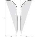 Legend 4m Sublimated Sharkfin Double-Sided Flying Banner Skin (Excludes Hardware) custom branded with your logo