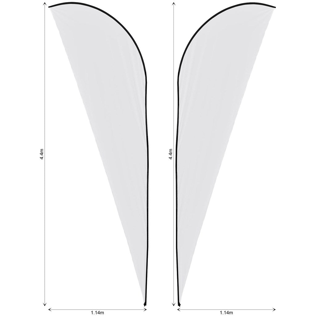 Legend 4m Sublimated Sharkfin Double-Sided Flying Banner Skin (Excludes Hardware) — Print Fast Express
