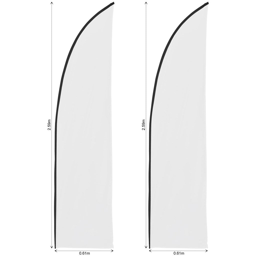 Legend 2m Sublimated Arcfin Flying Banner Skin - Set Of 2 (Excludes Hardware) — Print Fast Express