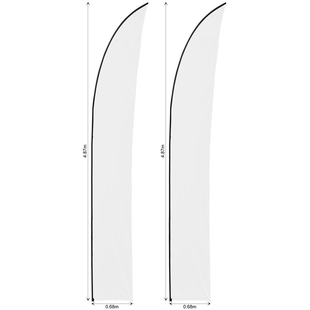 Legend 4m Sublimated Arcfin Flying Banner Skin - Set Of 2 (Excludes Hardware) — Print Fast Express