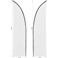 Legend 2m Sublimated Arcfin Double-Sided Flying Banner Skin (Excludes Hardware) custom branded with your logo