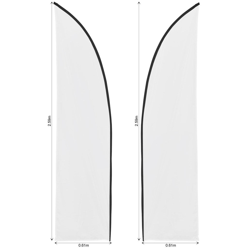 Legend 2m Sublimated Arcfin Double-Sided Flying Banner Skin (Excludes Hardware) — Print Fast Express
