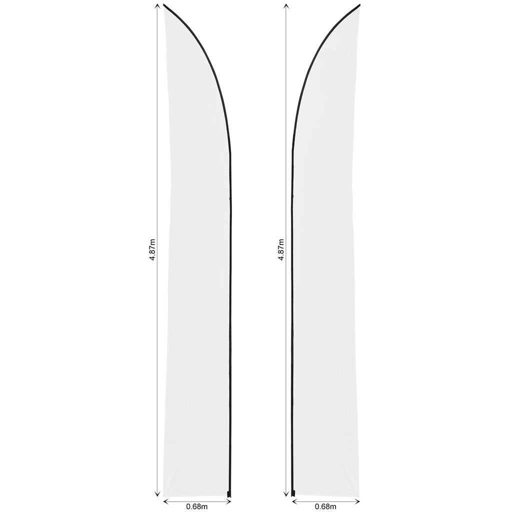 Legend 4m Sublimated Arcfin Double-Sided Flying Banner Skin (Excludes Hardware) — Print Fast Express