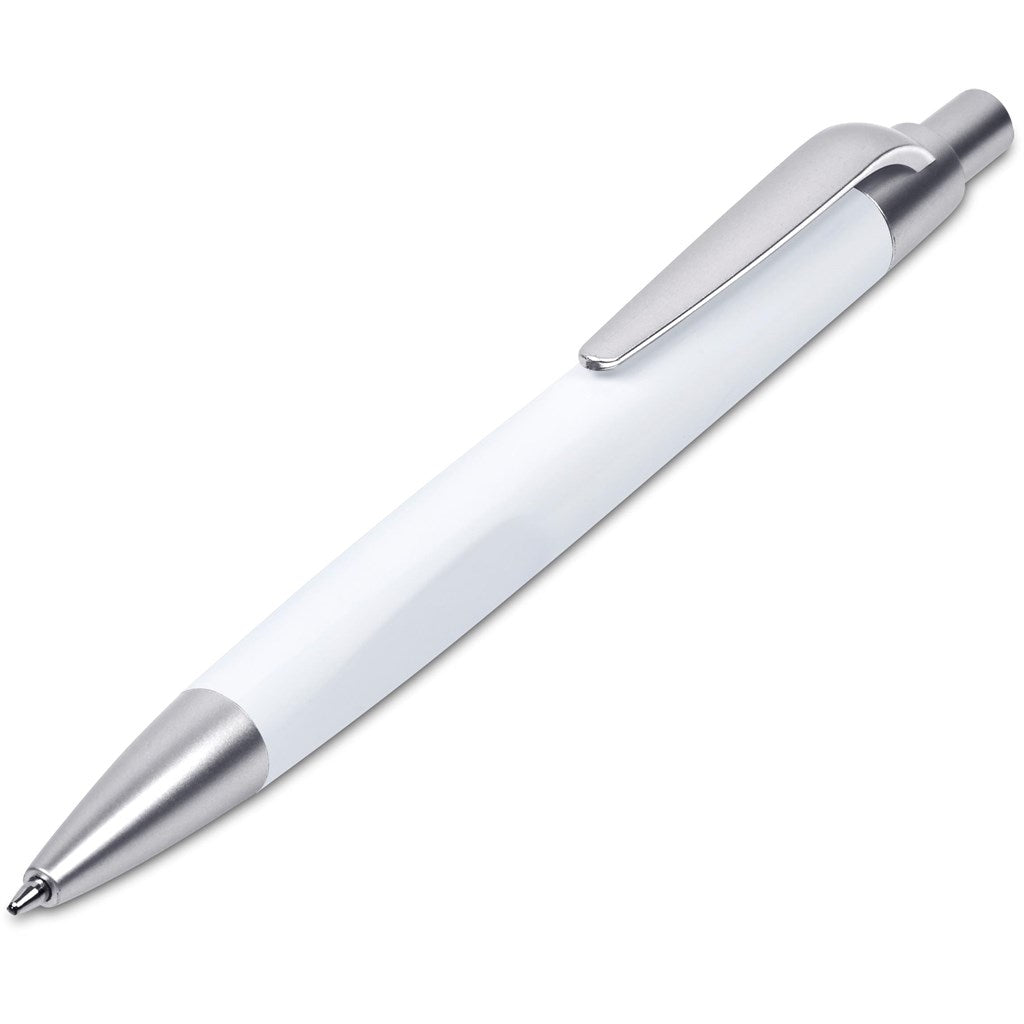 Altitude Regent Recycled Plastic Ball Pen in Solid White - Print Fast Express