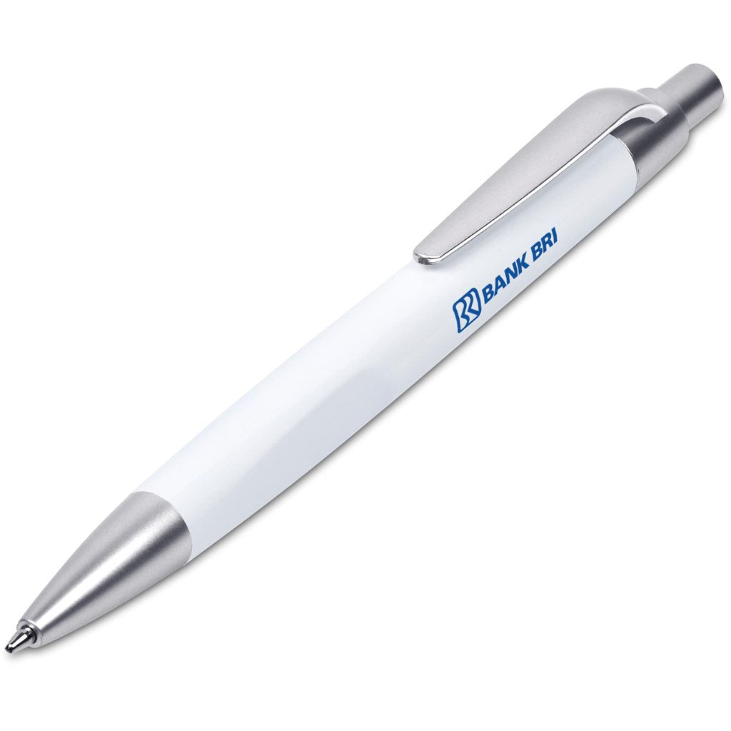 Altitude Regent Recycled Plastic Ball Pen in Solid White — Print Fast Express