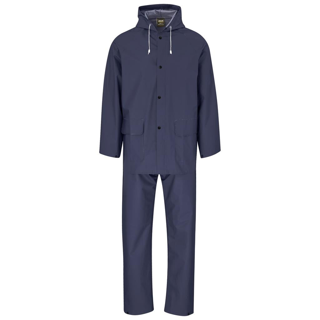 Light Hurricane Rubberised Polyester/PVC Rainsuit - Navy in Navy — Print Fast Express