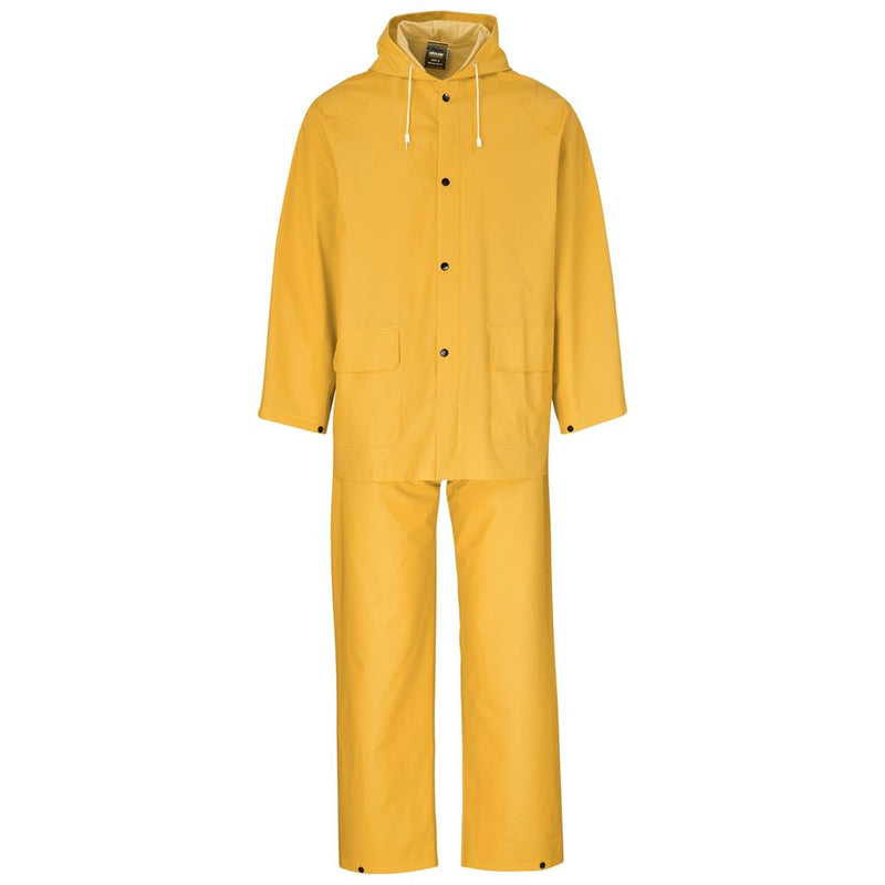 Light Hurricane Rubberised Polyester/PVC Rainsuit - Yellow custom branded with your logo by Print Fast Express