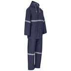 Light Duty Tornado  Hi-Viz Reflective  Rubberised Rainsuit - Navy — Print Fast Express