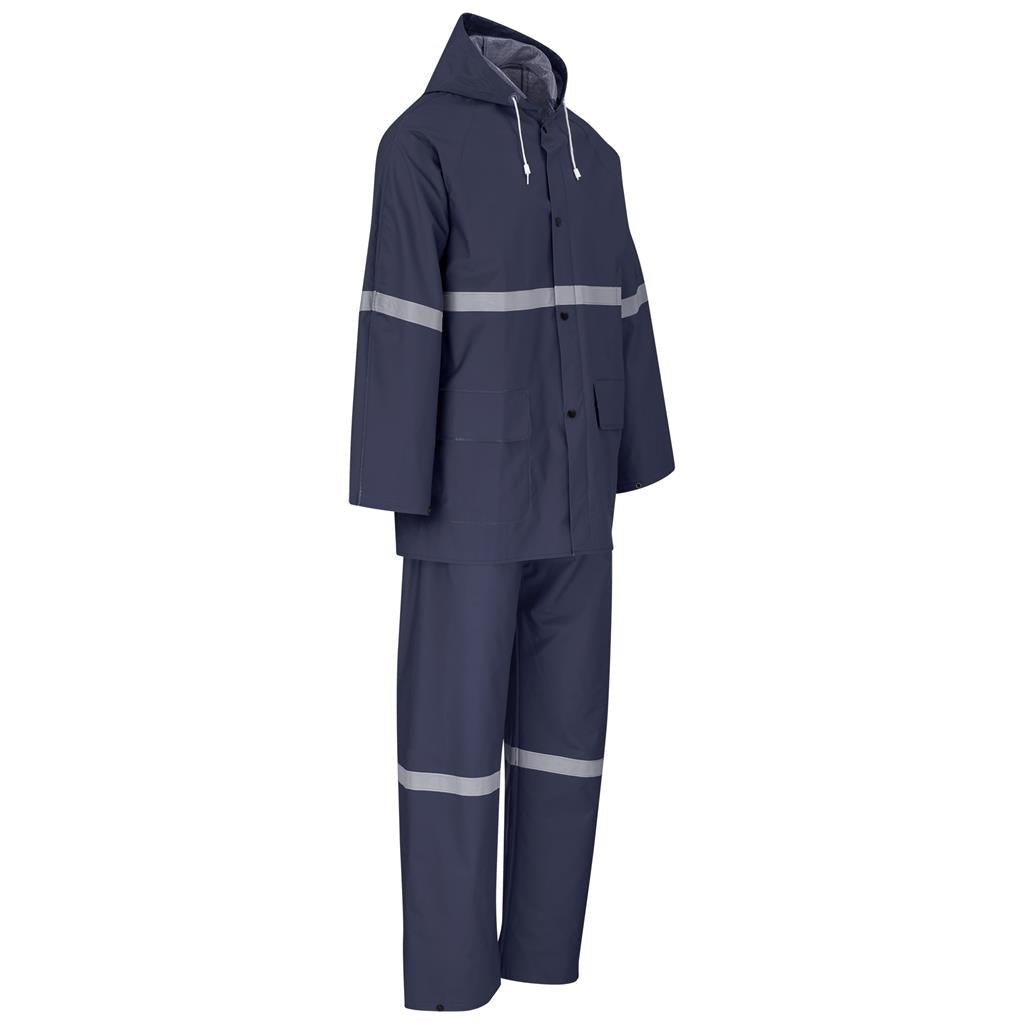 Light Duty Tornado  Hi-Viz Reflective  Rubberised Rainsuit - Navy — Print Fast Express