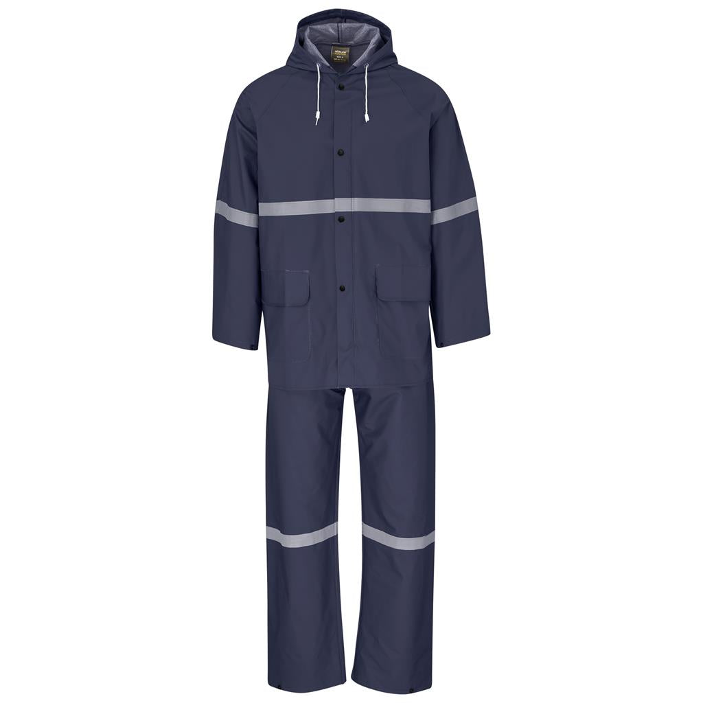 Light Duty Tornado  Hi-Viz Reflective  Rubberised Rainsuit - Navy in Navy — Print Fast Express