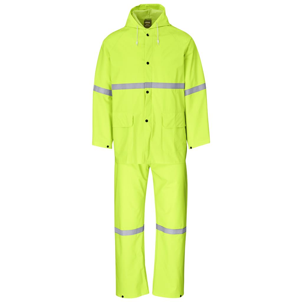 Light Duty Tornado  Hi-Viz Reflective  Rubberised Rainsuit - Yellow in Yellow — Print Fast Express